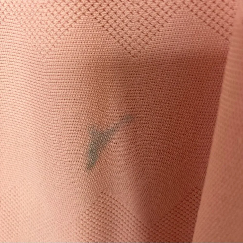 John + Jenn dress Peach Scalloped Mini Dress thick flattering fabric light - Picture 6 of 6